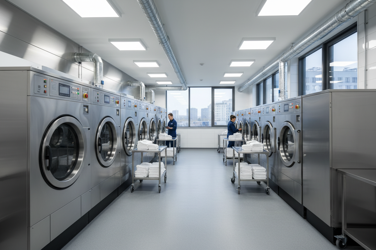  Professional dry cleaning facility showing expert garment care and quality service