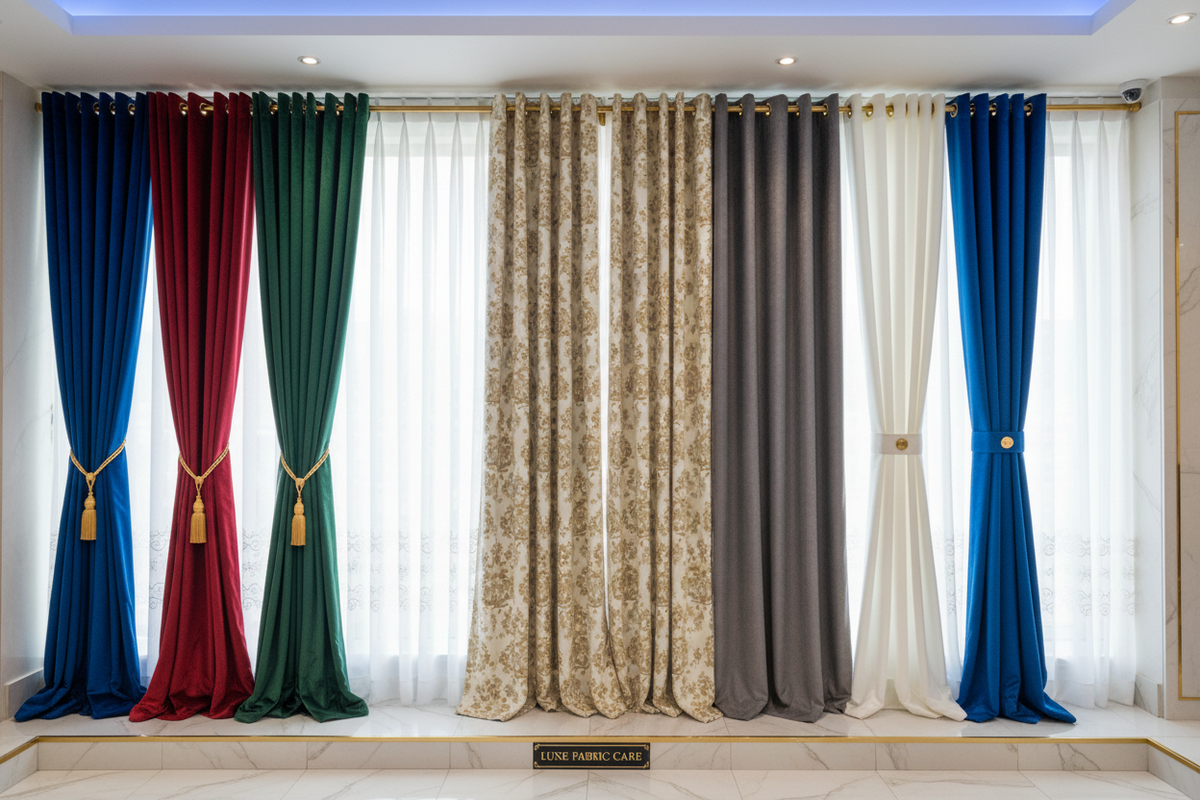 Different types of curtains we clean in Ealing and Hanwell