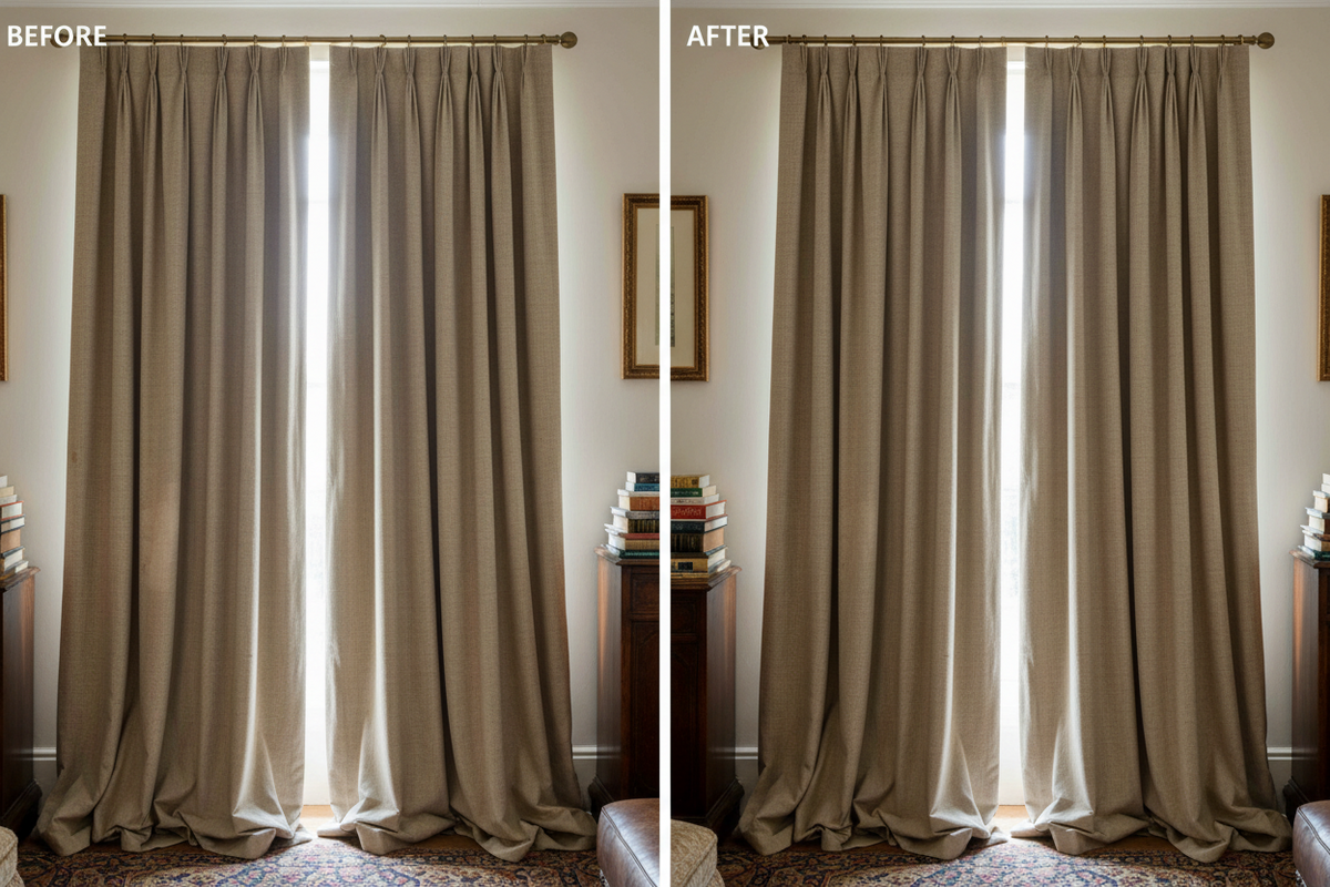 Clean curtains in a beautiful West London home
